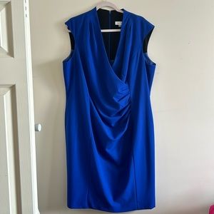 Calvin Klein Royal Blue Bombshell Midi Dress, Size 18W